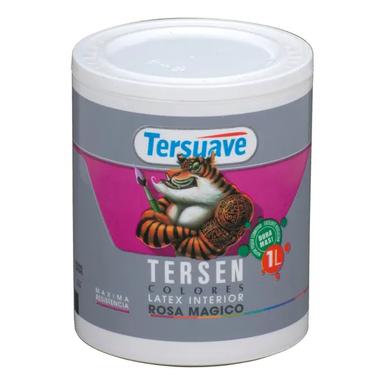 Pintura Latex Tersuave Para Interior Tersen Mate De 1 Litro - Color Rosa Mágico