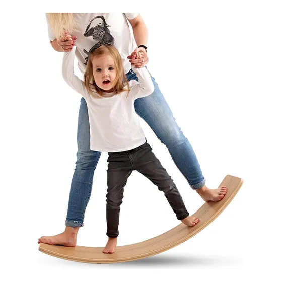 Tabla Curva De Madera Equilibrio Didáctica Balancín Niños Cs
