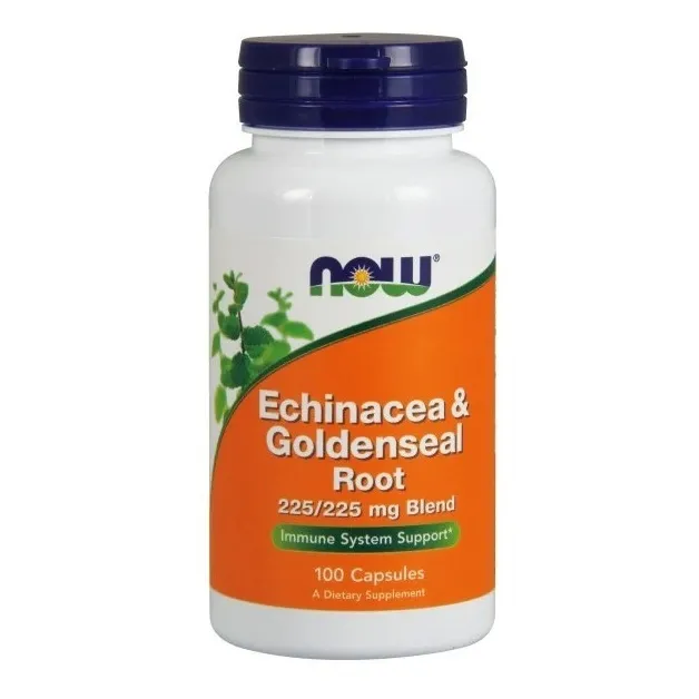 Now Foods Echinacea Y Goldenseal Root 225/225mg 100vcaps Sabor Sin Sabor