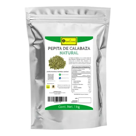 Pepita De Calabaza Natural 1kg Punto Granel - Semilla de Calabaza Pelada