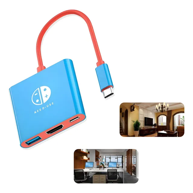 Dock Hub Portátil Para Nintendo Switch Usb-c 3.0 Tv Hdmi