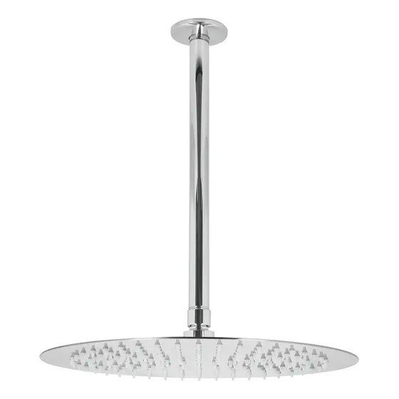 Regadera Redonda Inoxidable 12' Cromada Riviera Foset 45079 Acabado Cromado Color Plateado