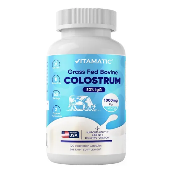 Suplemento De Calostro Bovino De 1000 Mg 50% Igg Más Alto Sabor Sin Sabor