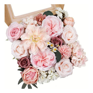 Mz Caixa De Buquê Rosa Com Flores Artificiais E Rosas Para Mz Caixa De Buquê Rosa Com Flores Artificiais E Rosas Para