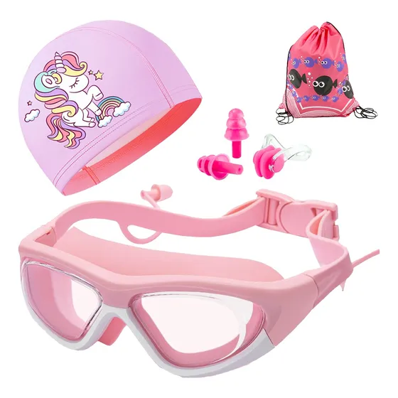 Kit 5en1 Googles De Niños Y Niñas Accesorios Para Natación