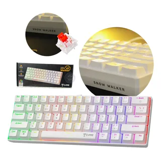 Teclado Gamer Clanm 60% Snow Walker V2 Switch Red MecĂąnico Teclado Gamer Clanm 60% Snow Walker V2 Switch Red MecĂąnico