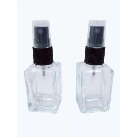 Perfumero Vidrio Cuadrado X 30 Cc Con Pulverizador X 20 Unid