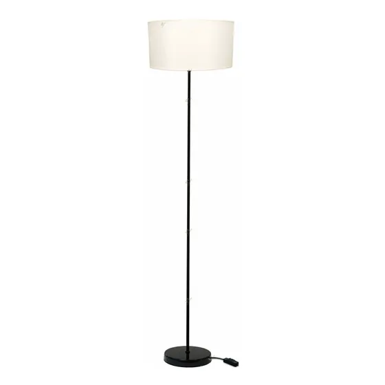 Lampara Pie Alto Velador + Pantalla Grande Luz Nordico