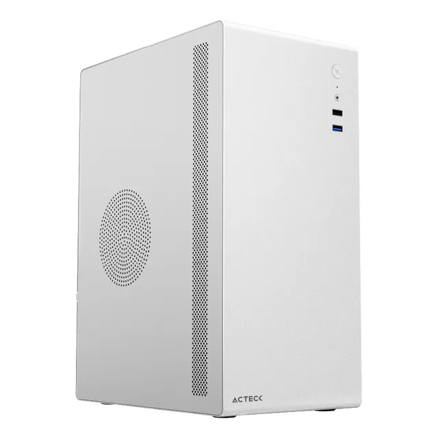 Gabinete ACTECK NEUSS PLUS GI707 Micro ATX Mini Torre Fuente 450w Blanco AC-936026