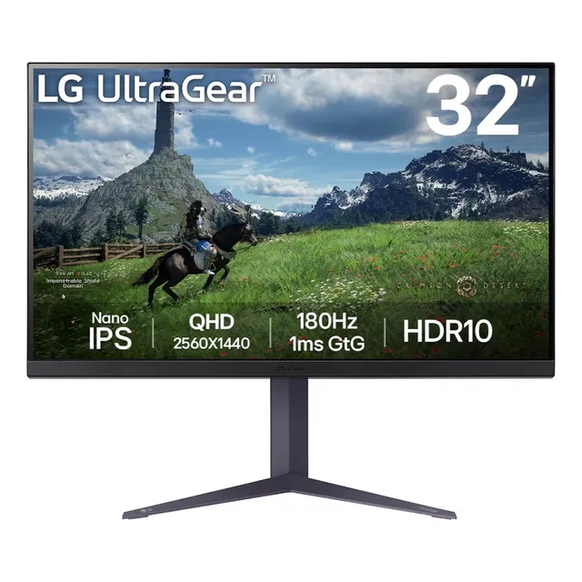 MONITOR GAMER LG CON PANTALLA DE 32 180HZ Y RESOLUCIÓN QUAD HD