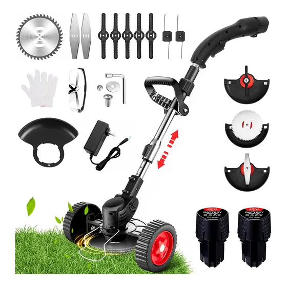 Ironhoof Ptmxf142bk Desbrozadora Inalámbrica Podadora Electrica Cortadora Pasto Color Negro
