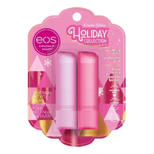 2 Eos Balsamo Orgánico Manteca De Karité Frutilla Candy 2671