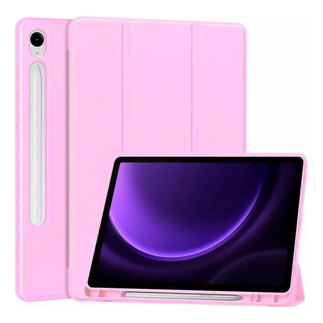 Funda Smart Case C/ Porta Pencil Para Samsung Tab S10 Fe Rosa