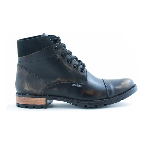 Borcego Bota Hombre Pizzoni Cordon Cuero Vacuno  (5004)