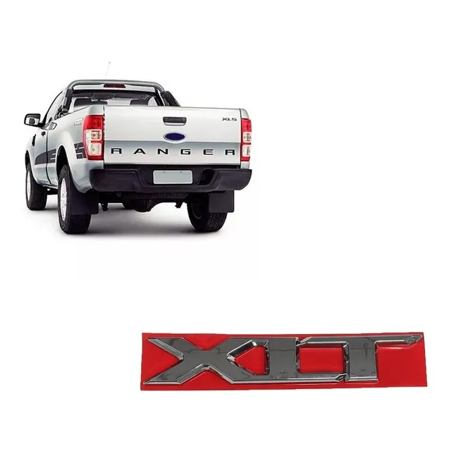 Emblema Logo Adesivo Xlt Ford Ranger Cromado 2013 Em Diante