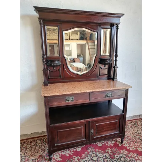 Mueble Aparador Trinchante Recibidor Ingles Caoba Antiguo