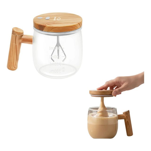 Copo Misturador Automático Portátil 400ml Elétrico Marrom Marrom-claro Copo Misturador Automático Portátil 400ml Elétrico Marrom Marrom-claro