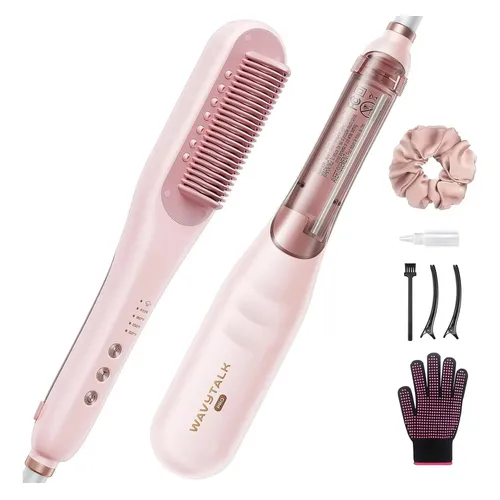 Steam Hair Straightener Brush Wavytalk Pro 3-in-1 W/ Steam