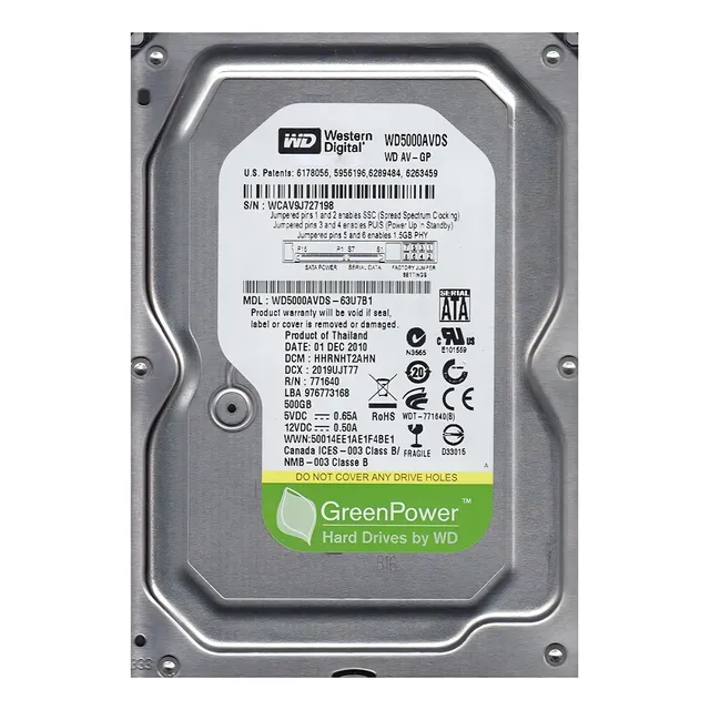 interno Western Digital WD AV-SP WD5000AVDS 500GB plata