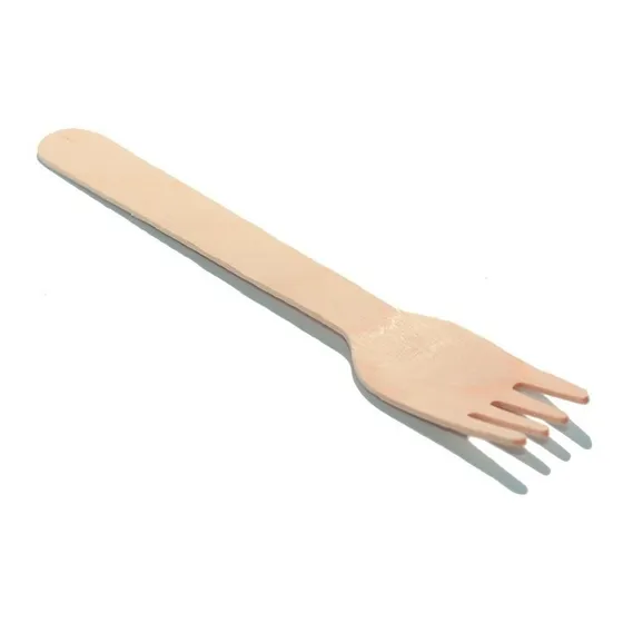 Tenedor De Madera De Abedul 16 Cm Paquete X 100 Unidades