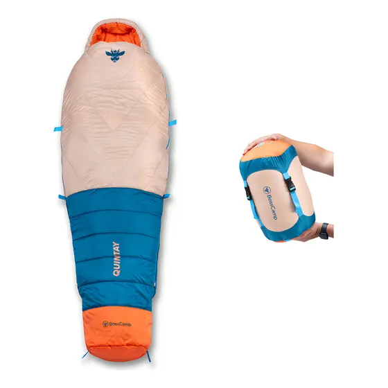 Saco De Dormir Momia Niño Quintay Bosscamp Beige Derecho E Izquierdo