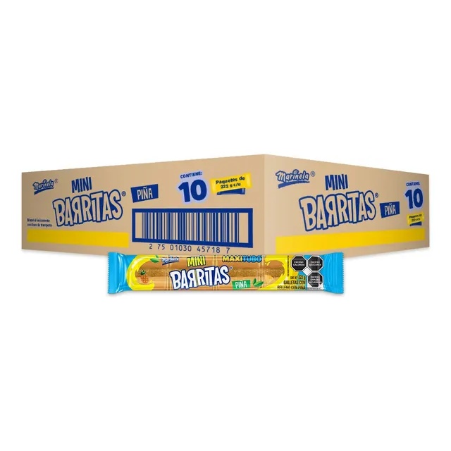 Galletas Mini Barritas Piña Marinela 222g