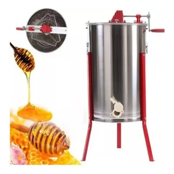 3 Marco Extractor De Centrifuga Miel Manual Acero Inoxidable