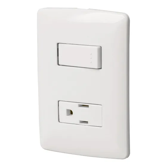 Placa Armada Contacto E Interruptor Blanco, Volteck 46455