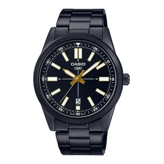 Reloj Casio Quartz Mtpvd01 Hombre Negro Fechador 
