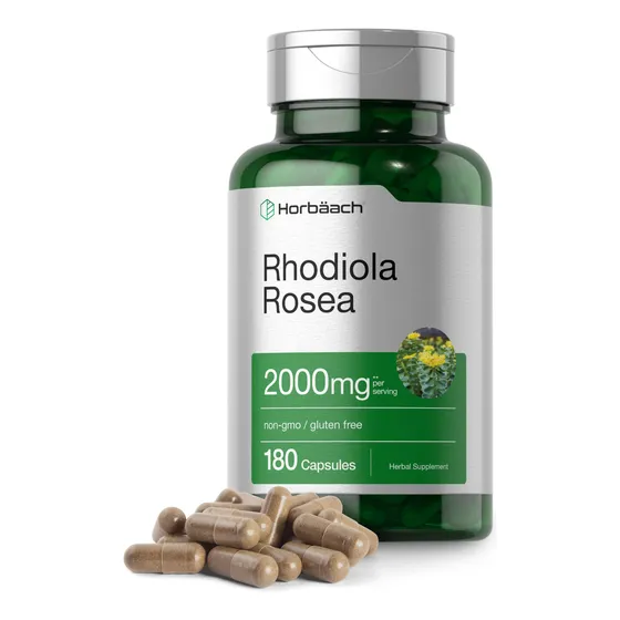 Suplemento Horbäach Rhodiola Rosea, Cápsulas De 2000 Mg, 180