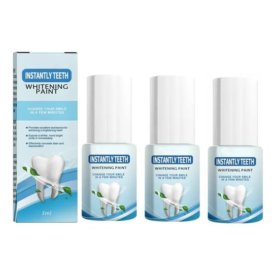 3×v Tinta Para Clareamento Dentário Instantâneo 5ml