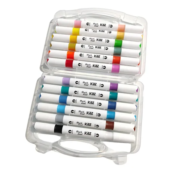 Marcador Acrilico Brush 24 Cores Kaz Multi Superficies