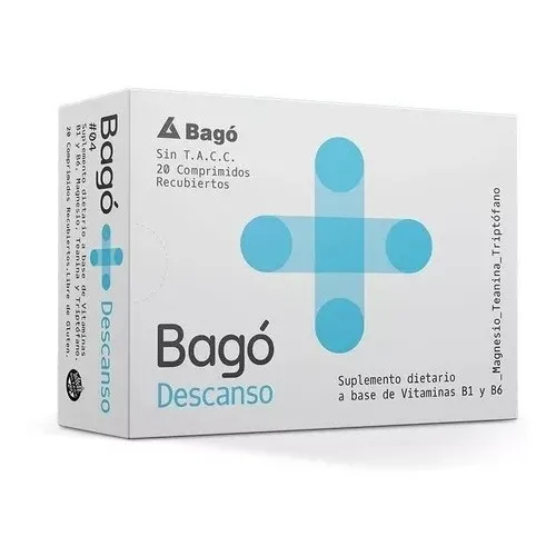 Suplemento Dietario Bago + Descanso Vitaminas B1 B6 20 Comp