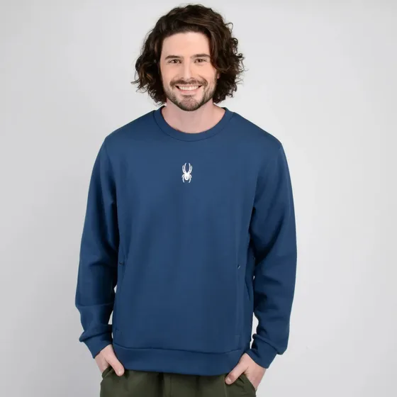 Polera Urbana Spyder Crew Freestyle Azul Hombre