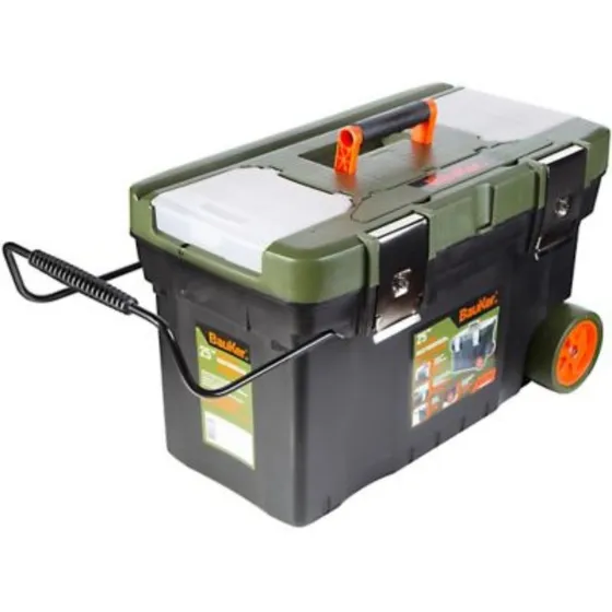 Caja De Herramientas Organizador 2ruedas 25pulgadas Bauker