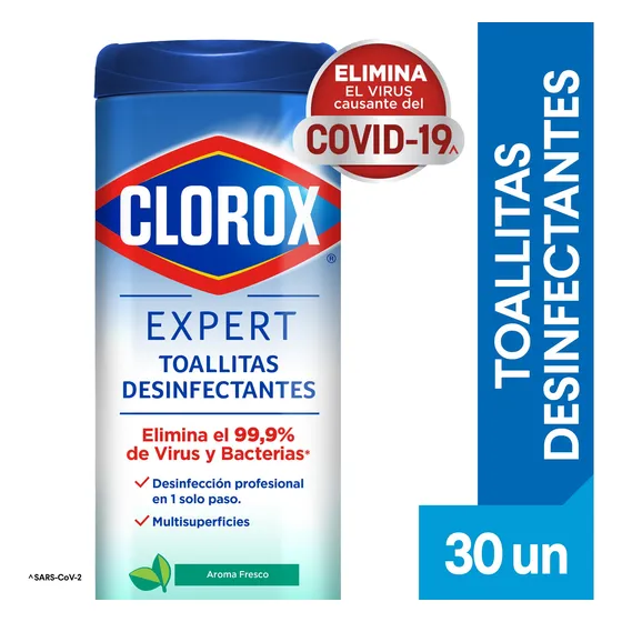 Toallas Desinfectantes Clorox Expert Fresco 30 Un