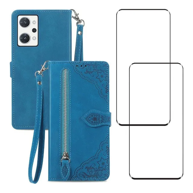 Funda Tipo Cartera Con Cierre Y Cierre Para Oppo Reno 7a Jap