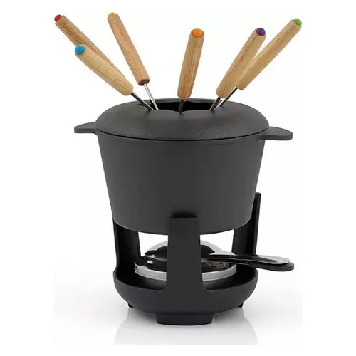Fondue Hierro Fundido 6 Personas Queso Chocolate Base Pinche