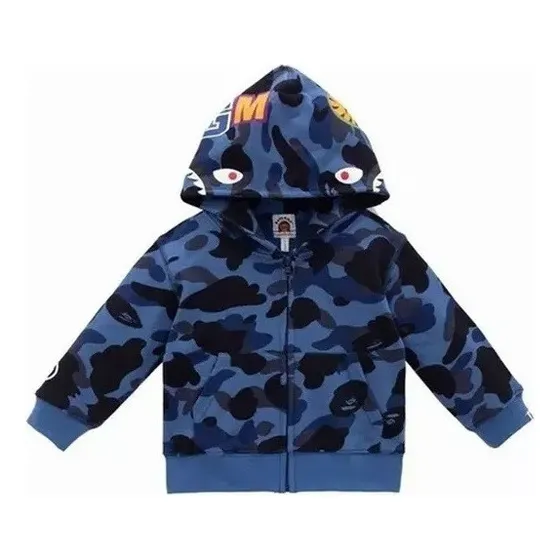 Niños Para Bape Shark Poliéster De Capucha Con Sudadera