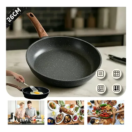 Frigideira Antiaderente Cerâmica 26cm Multi Indução E Gás