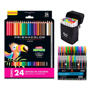 Prismacolor 24 Colores + 36 Plumas De Ge+ 24 Marcadorestouch Prismacolor 24 Colores + 36 Plumas De Ge+ 24 Marcadorestouch