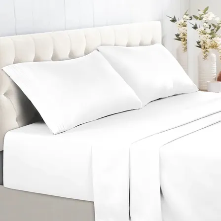 Sábanas 1800 Hilos 2 Plazas Hotel Ultra Soft Tonos Varios