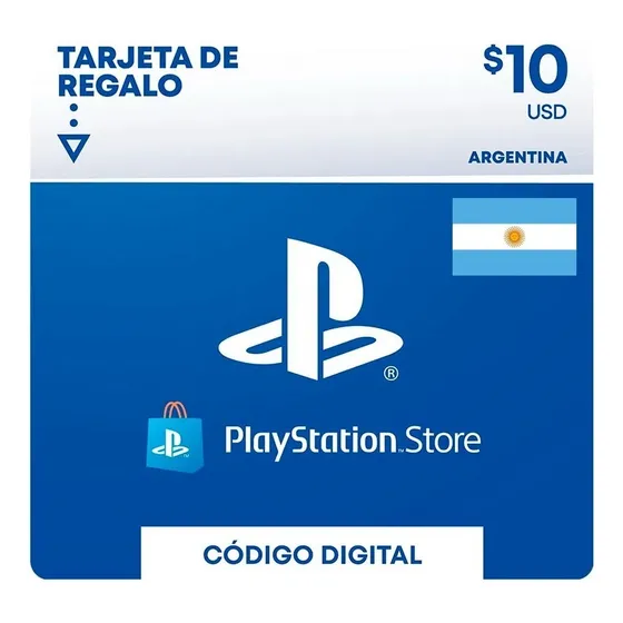 Tarjeta de Regalo Sony PlayStation Store 10 USD Región Argentina PSN Digital
