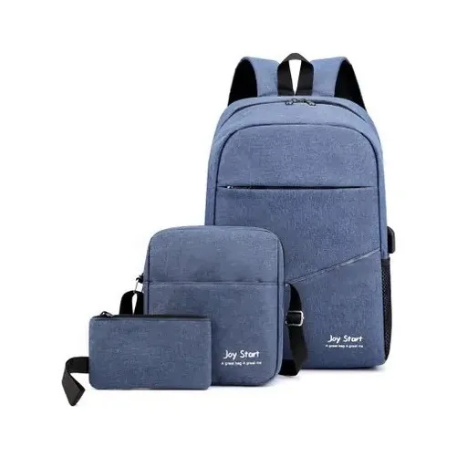 Mochila Set  Para Notebook Con Morral Y Neceser Con Usb