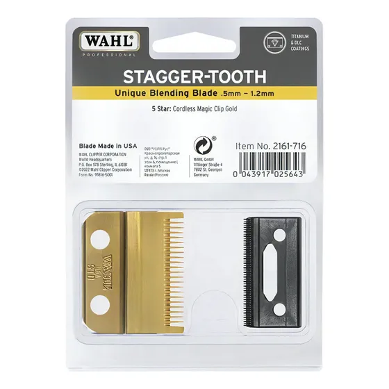 Navaja Wahl Magic Clip Cordless Escalonada 2161-700 Dorada Zig Zag DLC