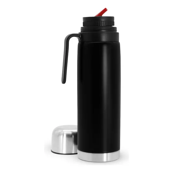 Termo Con Manija 1 Litro Acero Inox Pico Matero Cebador