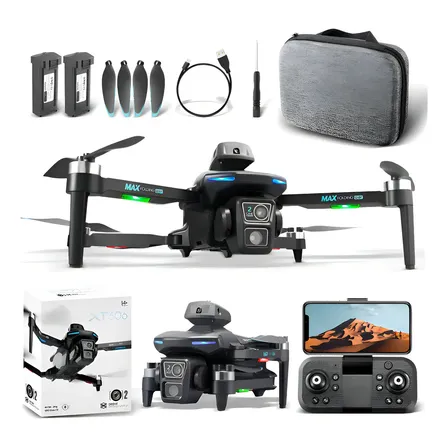 Drone Profissional Xt606 Dual Cam 720p 2 Baterias Brushless Preto