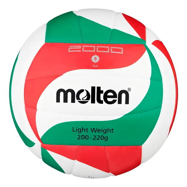 Molten 2000 pelota volleyball color blanco verde y rojo