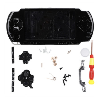 Funda Para Consola De Juegos Psp3000, Carcasa Completa Negro Funda Para Consola De Juegos Psp3000, Carcasa Completa Negro