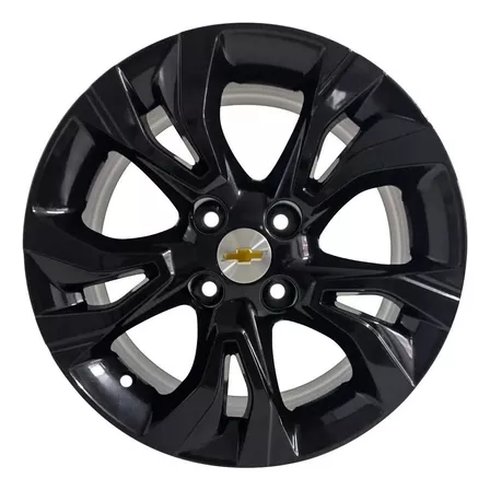 Roda Liga Leve Aro 15 4x100 Chevrolet Onix Turbo S35 / Jogo Cor Black Piano S35